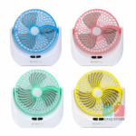 JY Super JY-1880 Rechargeable Mini Fan with LED Light