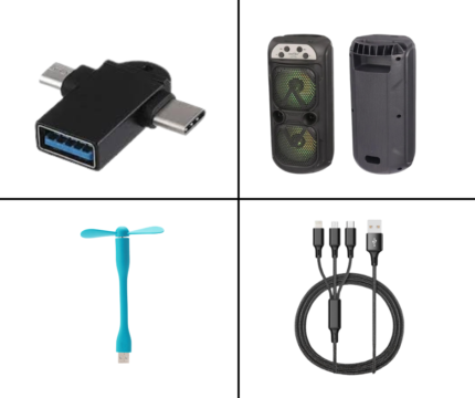 4 in 1 Smart Combo – 3 Inch Portable Speaker+USB Mini Fan+3 in 1 Charging Cable+2 in 1 OTG Adapter