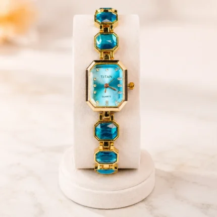 titan stone bracelet watch for women