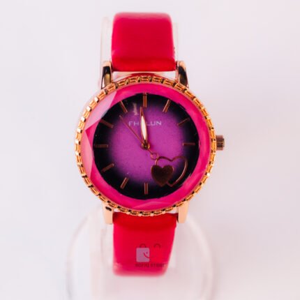 FHULUN Ladies Stylish Analog Watch Cute Design Leather Strap