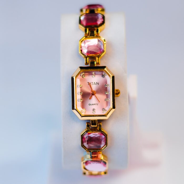 TITAN Ladies Stone Bracelet Watch Premium Dial Quartz Design - Image 2