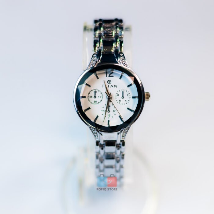 TITAN Ladies Chronograph Style Watch Roman Dial Quartz Premium - Image 4