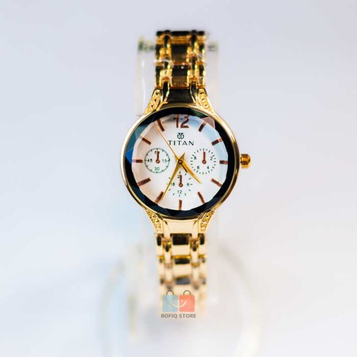 TITAN Ladies Chronograph Style Watch Roman Dial Quartz Premium - Image 5