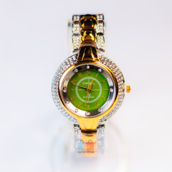 Ladies Luxury Stone Dial Watch Elegant Bracelet Quartz Design - Image 2