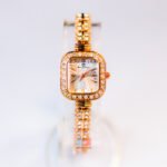 Ladies Luxury Stone Watch Set Elegant Bracelet Quartz Design - Image 3