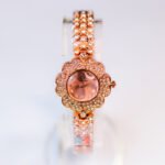 Ladies Luxury Stone Watch Set Elegant Bracelet Quartz Design
