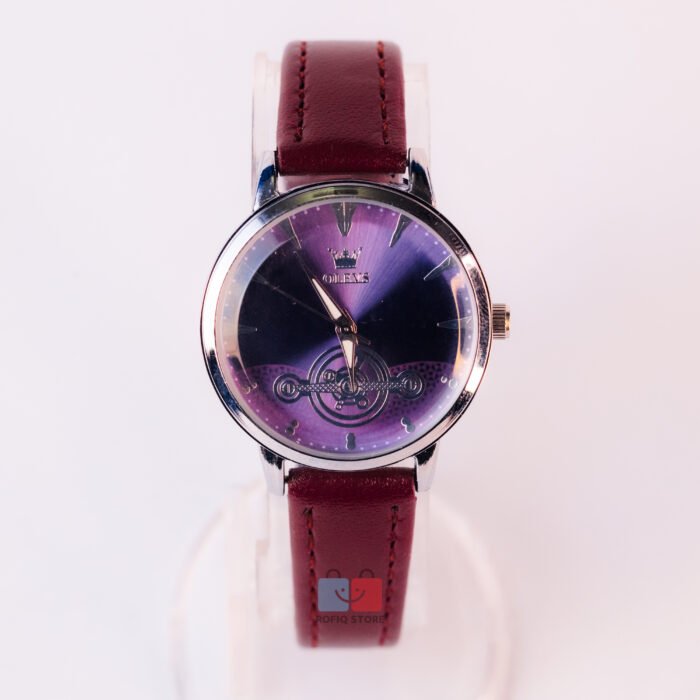 Ladies Slim Analog Watch Elegant Leather Strap Stylish Women Watch - Image 5