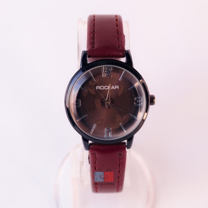 Ladies Slim Analog Watch Elegant Leather Strap Stylish Women Watch - Image 4
