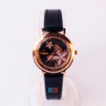 Elegant Floral Ladies Watch Leather Strap Quartz Stylish Design