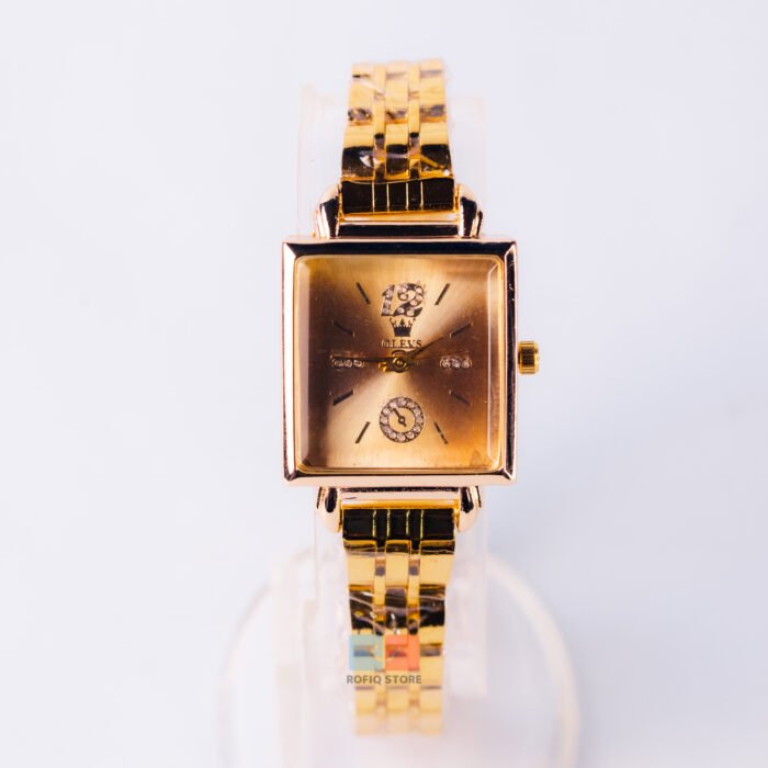 OLEVS Square Dial Ladies Watch Steel Strap Elegant Fashion - Image 4
