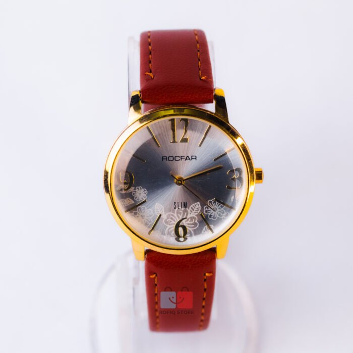 Ladies Slim Analog Watch Elegant Leather Strap Stylish Women Watch - Image 6