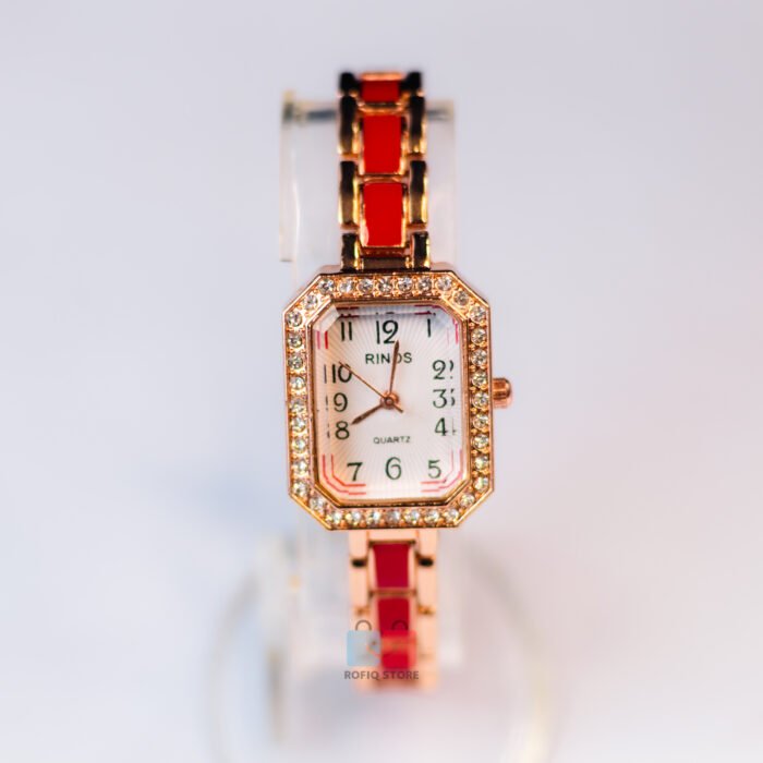 RINOS Ladies Bracelet Watch Luxury Stone Dial Quartz Watch - Image 2