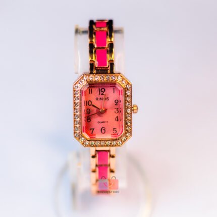 RINOS Ladies Bracelet Watch Luxury Stone Dial Quartz Watch