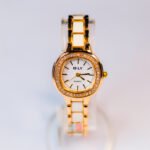 E-LY Ladies Bracelet Watch Stone Dial Elegant Quartz Watch