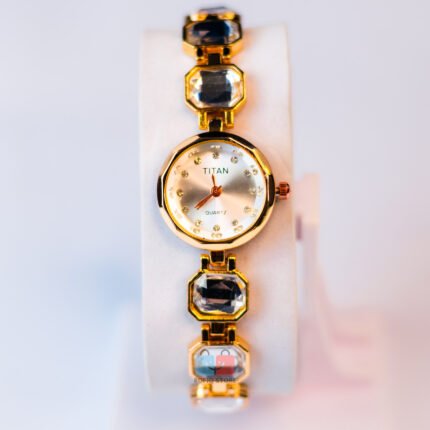 TITAN Ladies Stone Bracelet Watch Luxury Dial Quartz