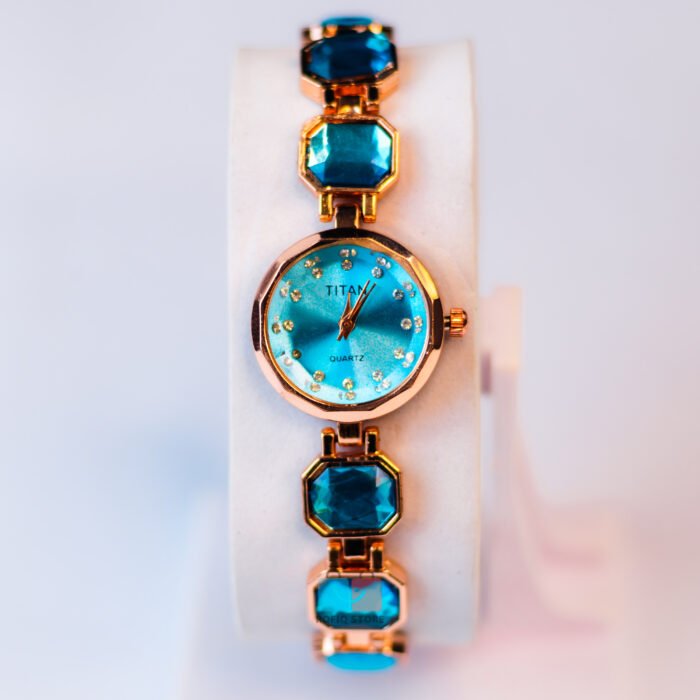 TITAN Ladies Stone Bracelet Watch Luxury Dial Quartz - Image 3