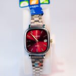 Casio Ladies Square Dial Watch Date Display Quartz Steel Strap - Image 2