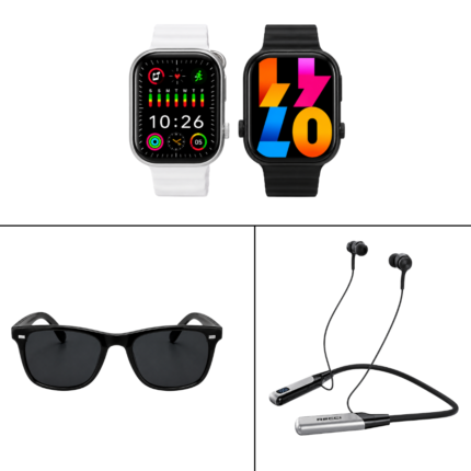 3 in 1 Combo Package - KEQIWEAR KW90 MAX Smart Watch+RECRSI Neckband+Premium Sunglass