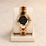 Women Luxury Stone Dial Watch Elegant Bracelet