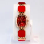 Women's square dial bracelet watch.
