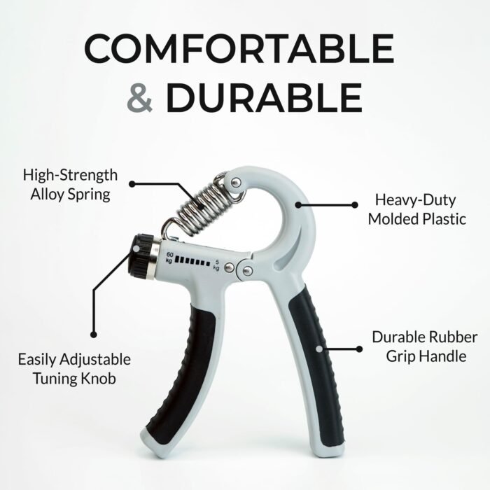 Adjustable Hand Grip Strengthener 5–60KG Wrist Exerciser Tool - Image 3