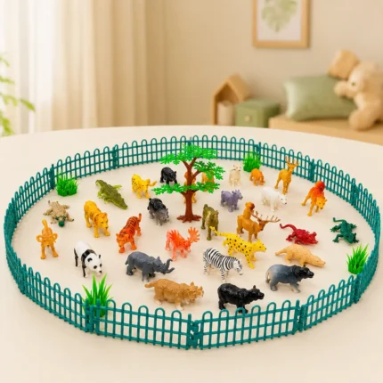 Kids Wild Animal Figure Set Educational Toy