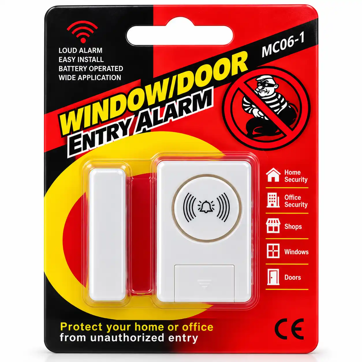 Image Sep 17, 2026, 05_33_27 PM MC06-1 Wireless Window Door Entry Alarm Loud Security Sensor - Image 1