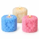 Aesthetic Scented Bubble & Rose Heart Candle – Decorative Candle for Home, Gift & Room Decor - Image 2