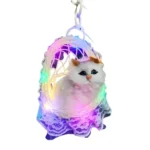 Cute Cat in Basket LED Light – Colorful Decorative Cat Night Light & Kids Room Decor - Image 3